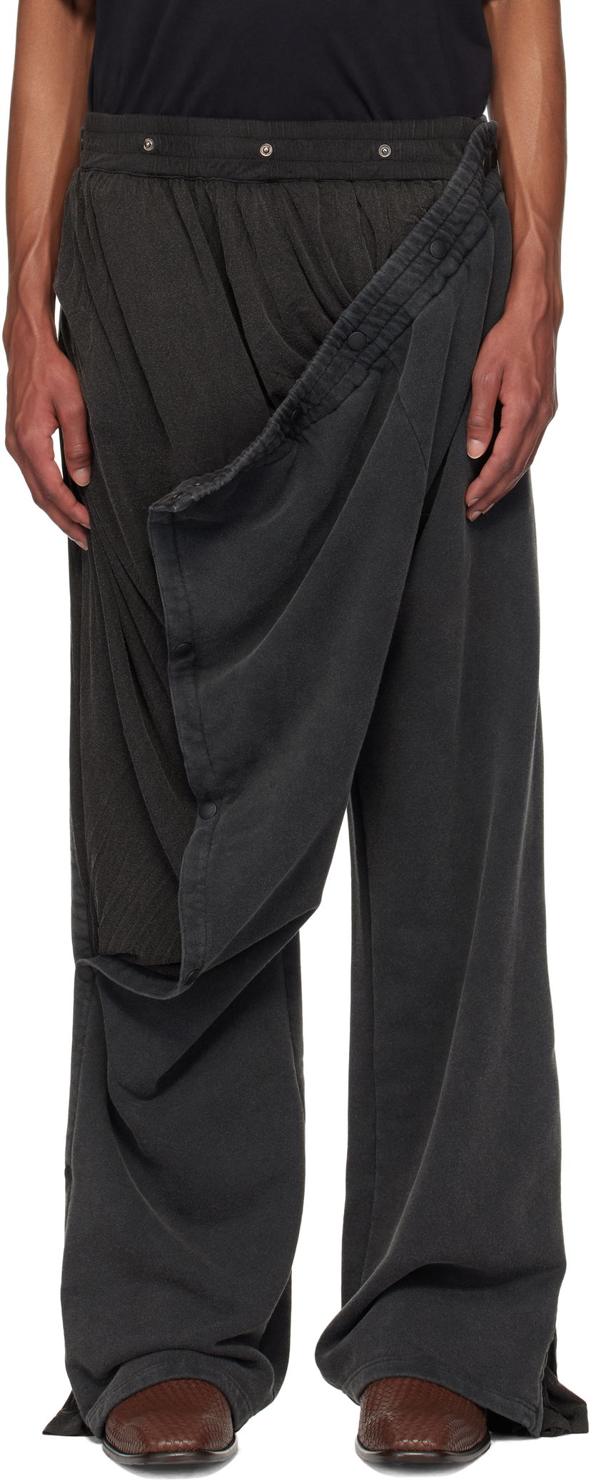 Träningsbyxor Y/PROJECT Snap Insert Sweatpants Svart | 204PA004