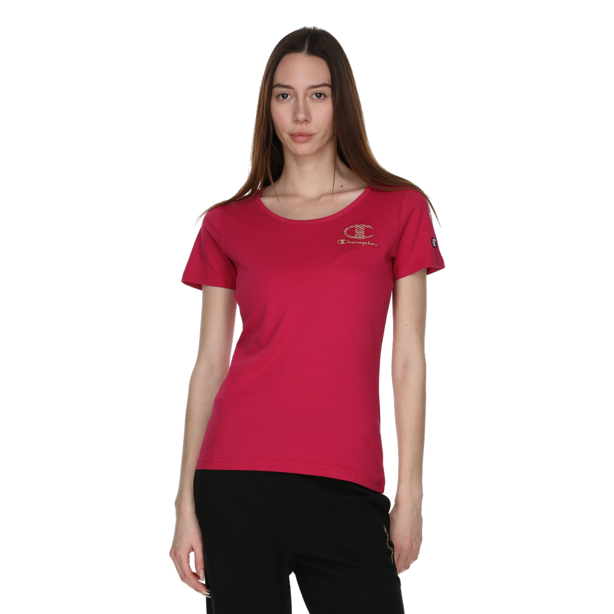 T-shirt Champion Crewneck T-Shirt Röd | 118190-PS078, 0