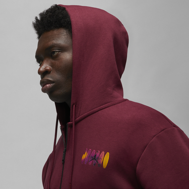 Sweatshirt Jordan Flight MVP Full-Zip Hoodie Bourgogne | DQ7564-680, 4