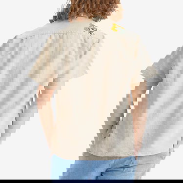 Skjorta Portuguese Flannel Flannel Embroidered Vacation Shirt Beige | SS25-086-NAT, 3