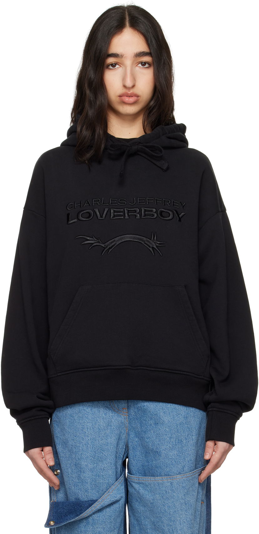 Sweatshirt Charles Jeffrey Loverboy Charles Jeffrey LOVERBOY Logo Hoodie Svart | 54100401