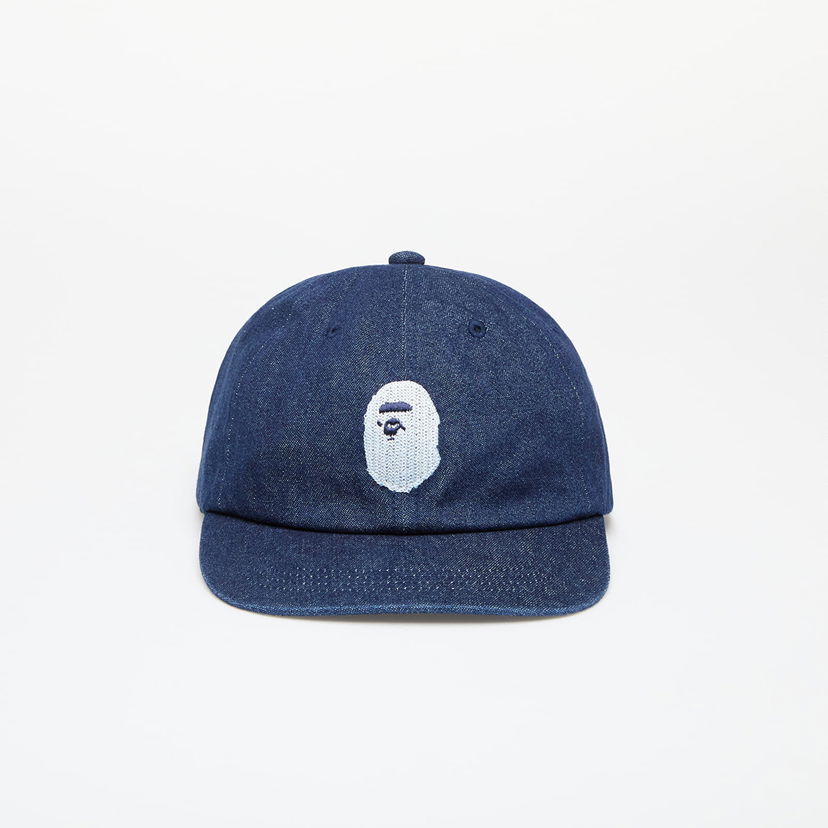 Keps BAPE A BATHING APE Ape Head Denim Cap Indigo Blå | 001CPK301002M ING