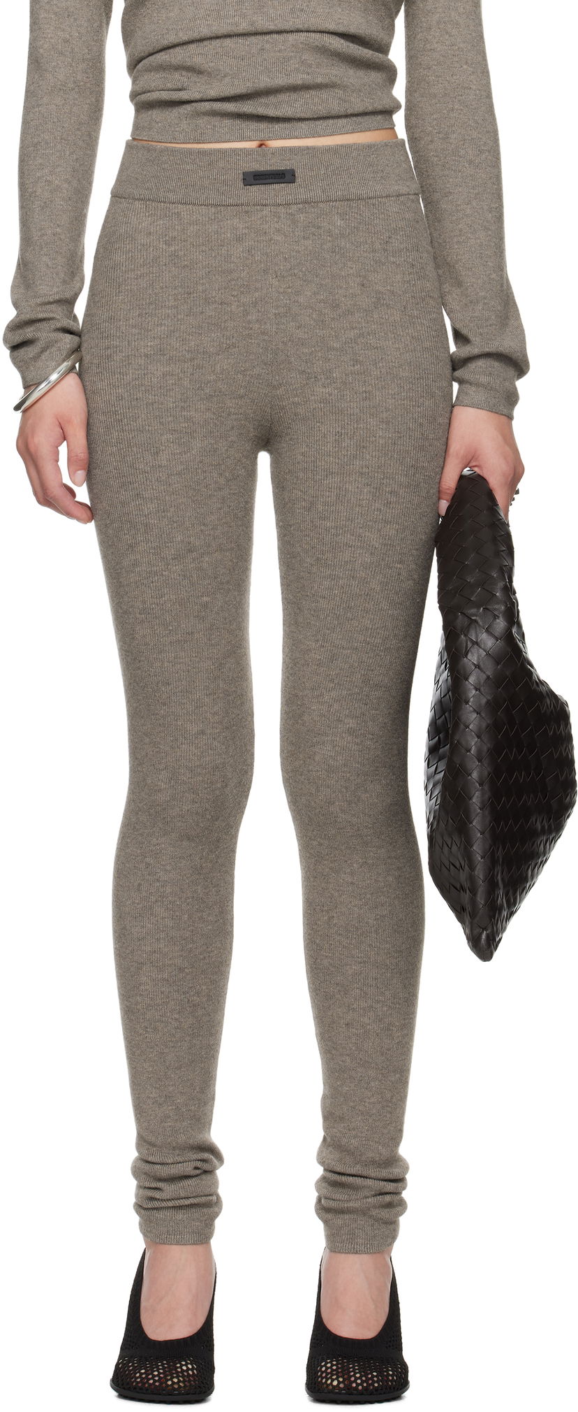 Damasker Fear of God Fear of God ESSENTIALS Soft Rib Leggings Grå | 192SP257493FW