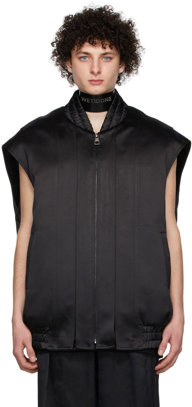 Väst We11done We11done Bomber Vest Svart | WD-VT1-22-005-U-BK