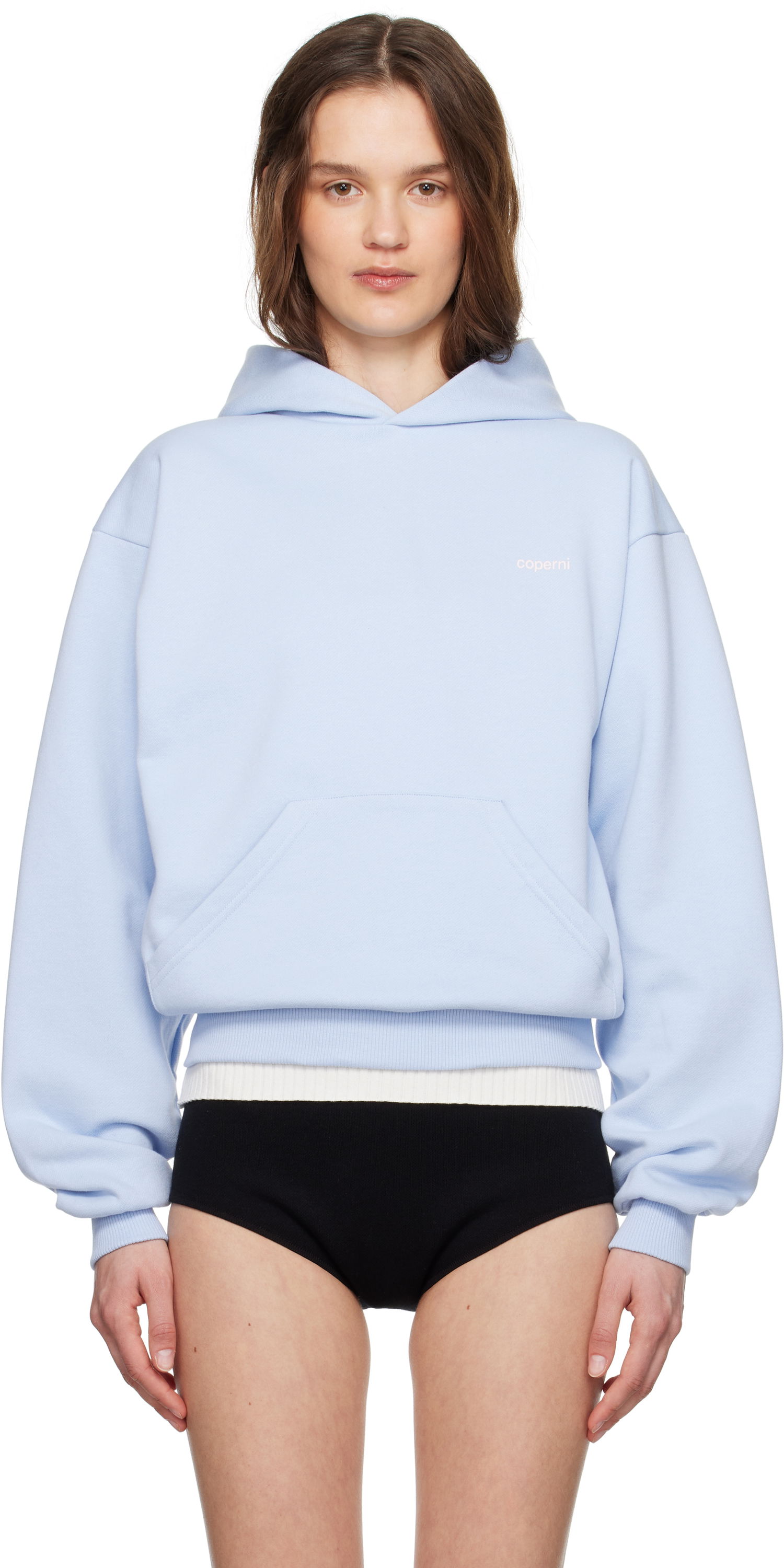 Sweatshirt Coperni Coperni Horn Hoodie Blå | COPJS15BISF5035, 0