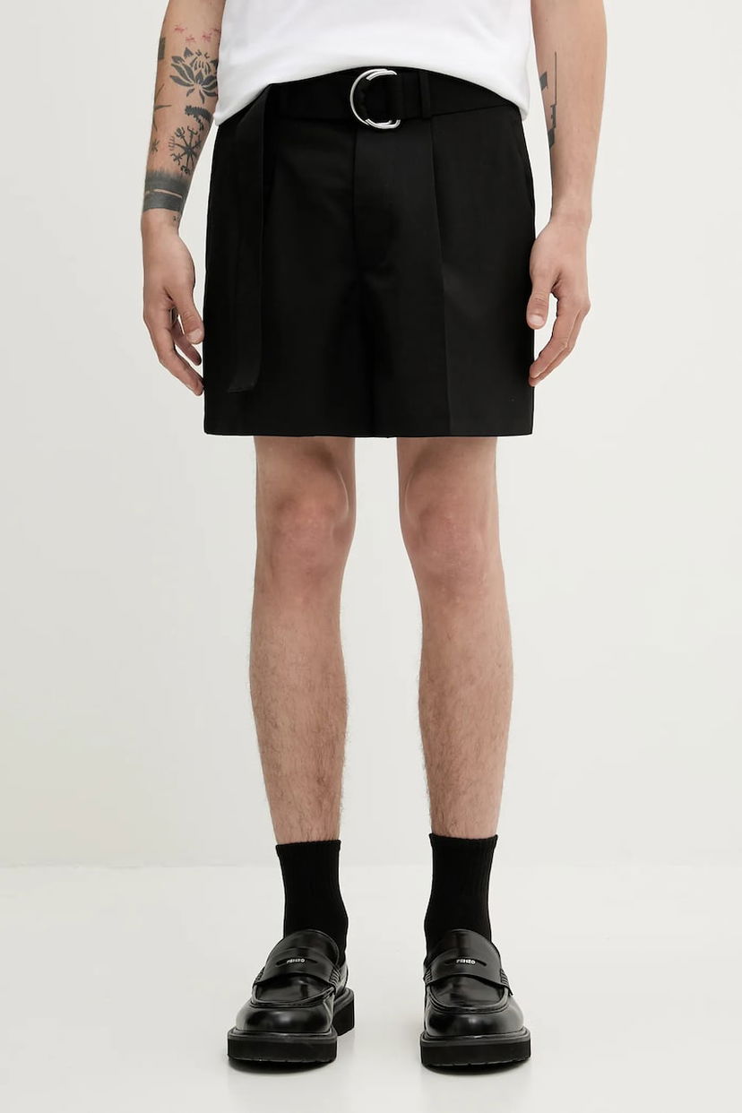 Shorts Nanushka Nanushka Ollie Wool Blend Shorts Svart | NM25SSST12699