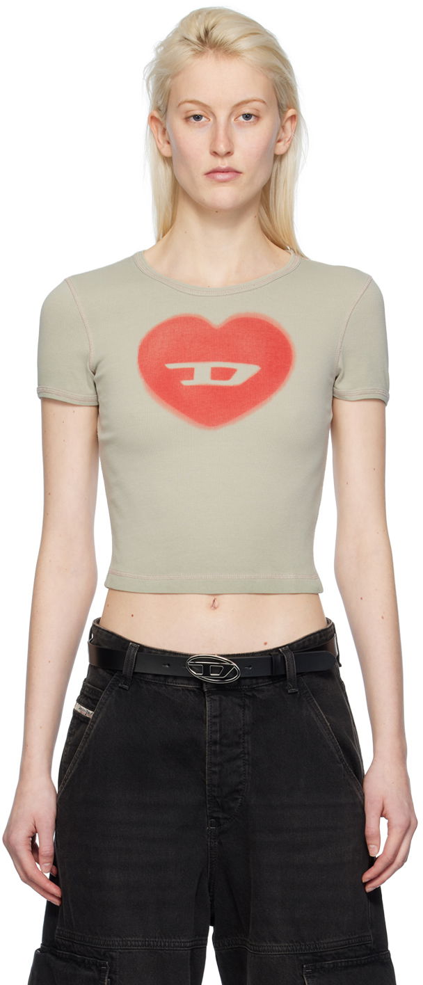 T-shirt Diesel T-Ele T-Shirt Grön | A12836 0SQAD