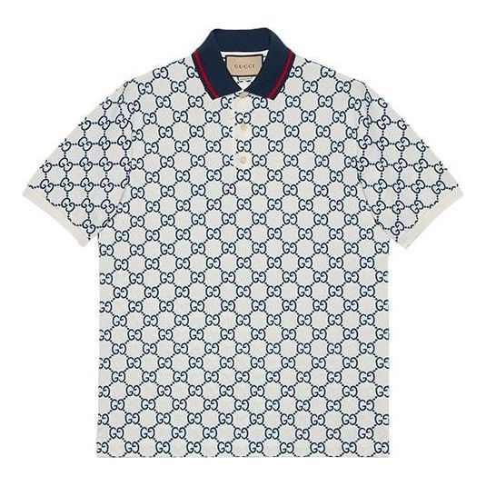 Polotröja Gucci Stretch Cotton Polo Vit | 598956-XJB0U-9064