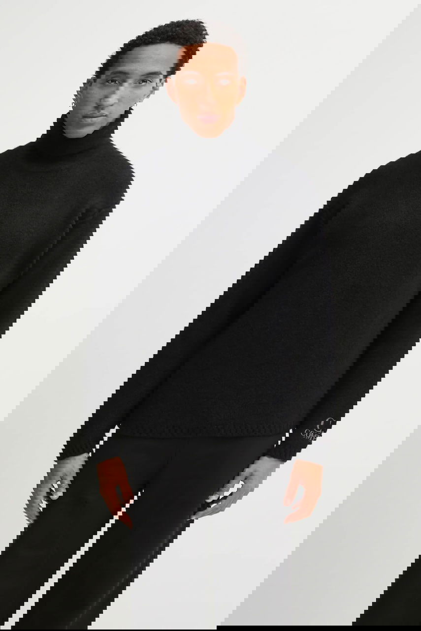 Sweater C.P. Company Wool Blend Turtleneck Sweater Svart | 19CMKN281A110509A, 0