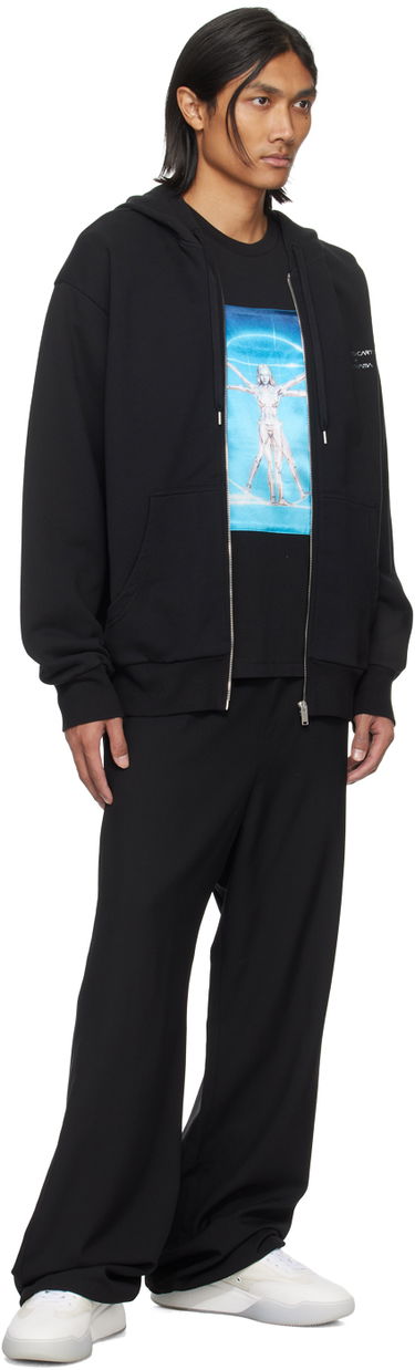 Sweatshirt Stella McCartney Robot Zip-Up Hoodie Svart | 6J02743SPY81, 3