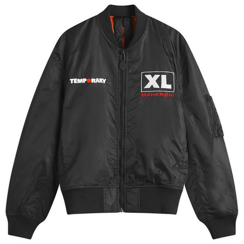 Bomberjacka Maharishi Maharishi XL Temporary Celeste MA-1 Flight Jacket, Size Large Svart | 6109-BLK