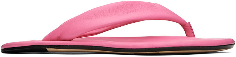 Sneakers och skor BY FAR BY FAR Dasha Leather Thong Sandals Rosa | 23SSDASLPPNAP
