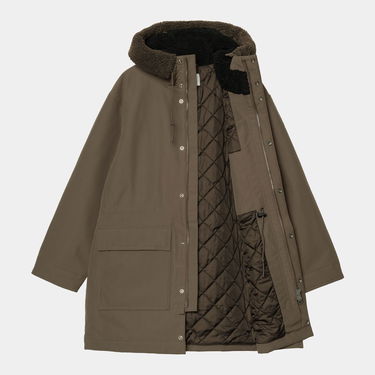 Parkas Carhartt WIP Siberia Hooded Parka with Faux Fur Lining Vitola Grön | I035365_5, 6
