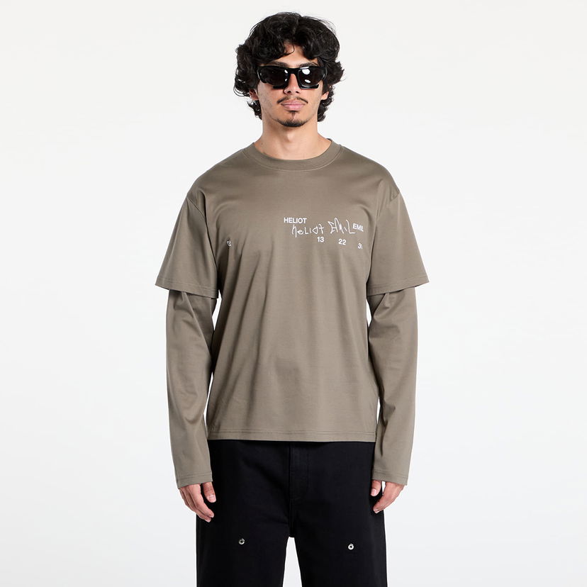 T-shirt HELIOT EMIL HELIOT EMIL Fulgens Longsleeve T-Shirt Grön | PREAW25_M_09_146_DST19