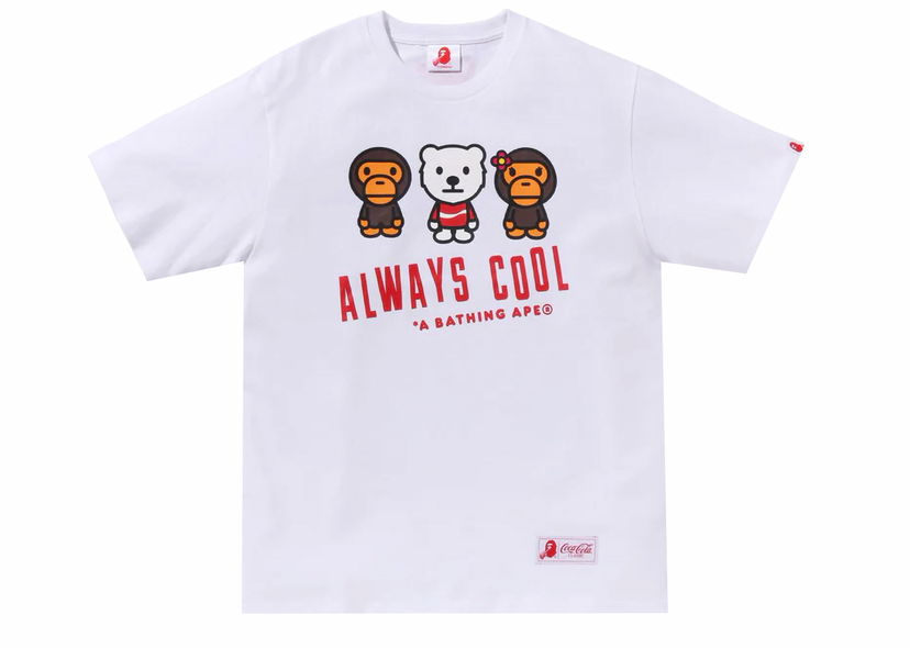 T-shirt BAPE BAPE x Coca-Cola Milo Tee White Vit | 2J73-110-903