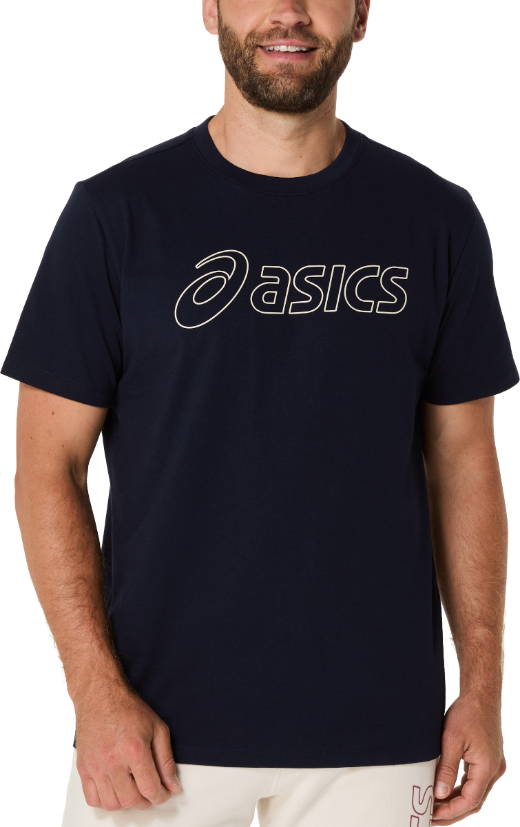 T-shirt Asics Big Logo Graphic Short Sleeve T-Shirt Mörkblå | 2031e188-403