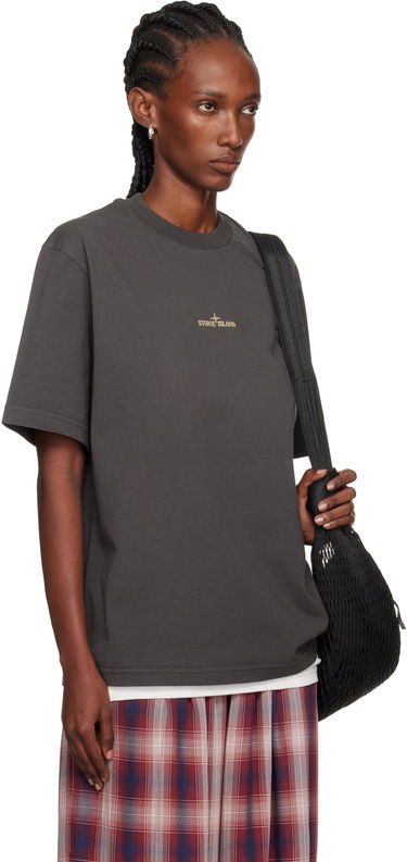 T-shirt Stone Island Stone Island Combed Organic Cotton Jersey T-Shirt Grå | K2S15 2100037 S0197, 1