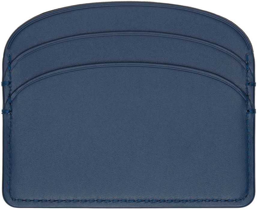 Ryggsäckar och väskor A.P.C. Navy Demi-Lune Card Holder Mörkblå | PXAWV-F63270, 1