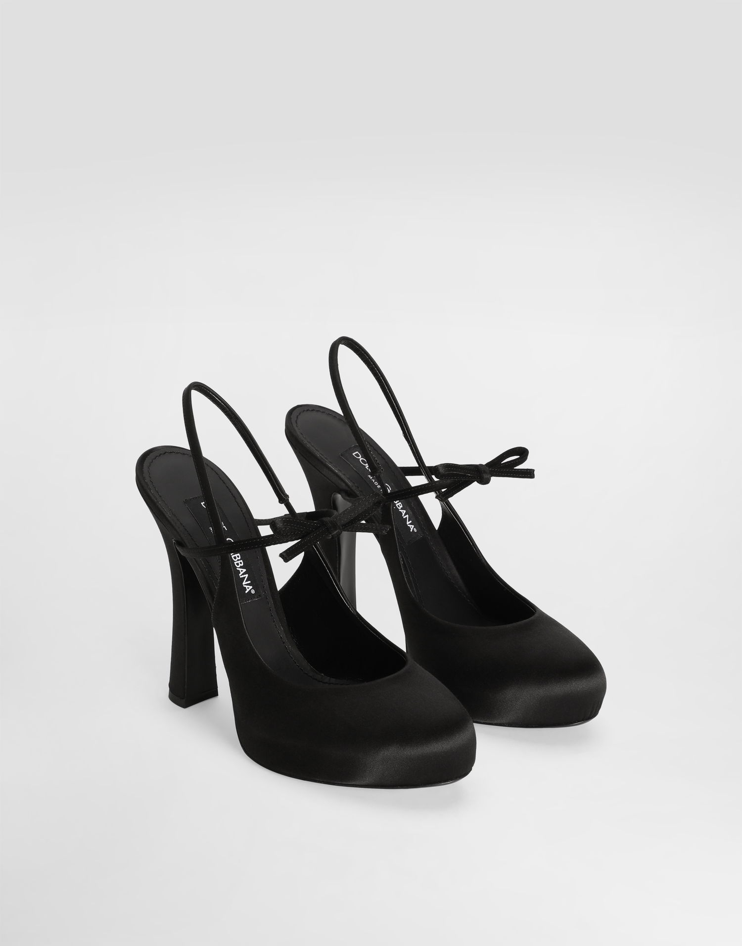 Tillbehör Dolce & Gabbana Dolce & Gabbana Satin Slingbacks with Bow Detail Svart | CG0930AE5478B956, 1