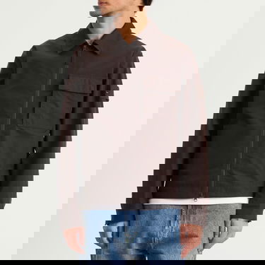 Jacka Stone Island Weatherproof Canvas Shirt Jacket, Size Large Brun | K2S151200018-V0070, 2