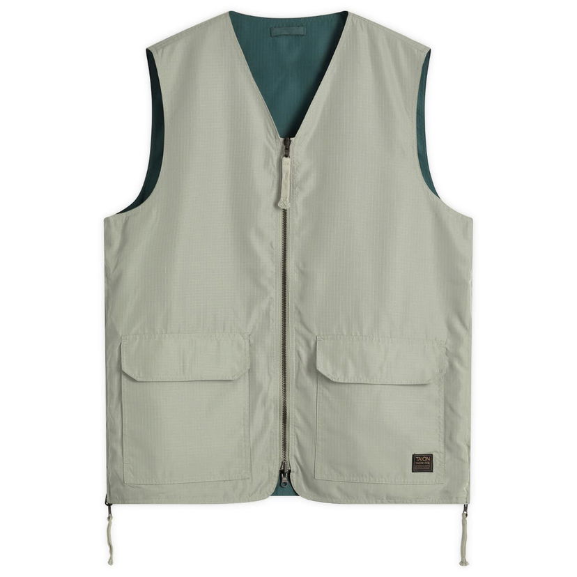 Väst TAION Reversible V-Neck Vest Grön | TAION-R001ZNDML-1-DSG