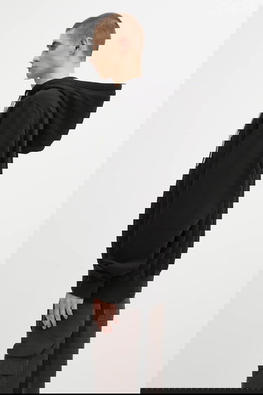 Sweatshirt Rick Owens Rick Owens DRKSHDW Oversized Hoodie Svart | DU02E7262.FEP2P, 1