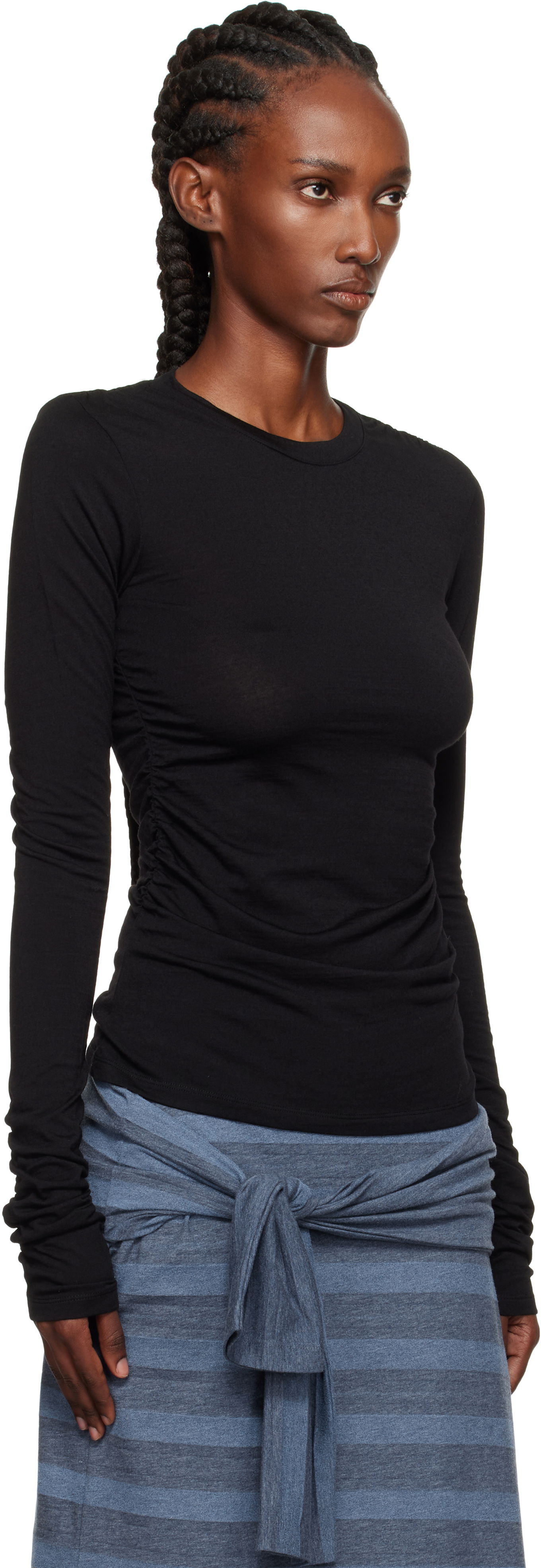 T-shirt OUR LEGACY Our Legacy Strain Slim Longsleeve T-Shirt Svart | W4256SIB, 1