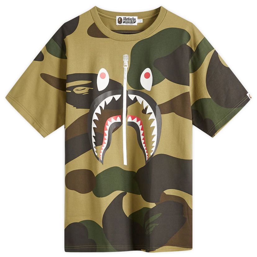 T-shirt BAPE A Bathing Ape Giant 1St Camo Shark T-Shirt, Large Grön | 001CSL301011M-GRN
