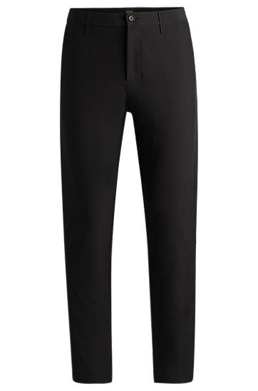 Byxor BOSS Regular Fit Water-Repellent Stretch Trousers Svart | 50495487