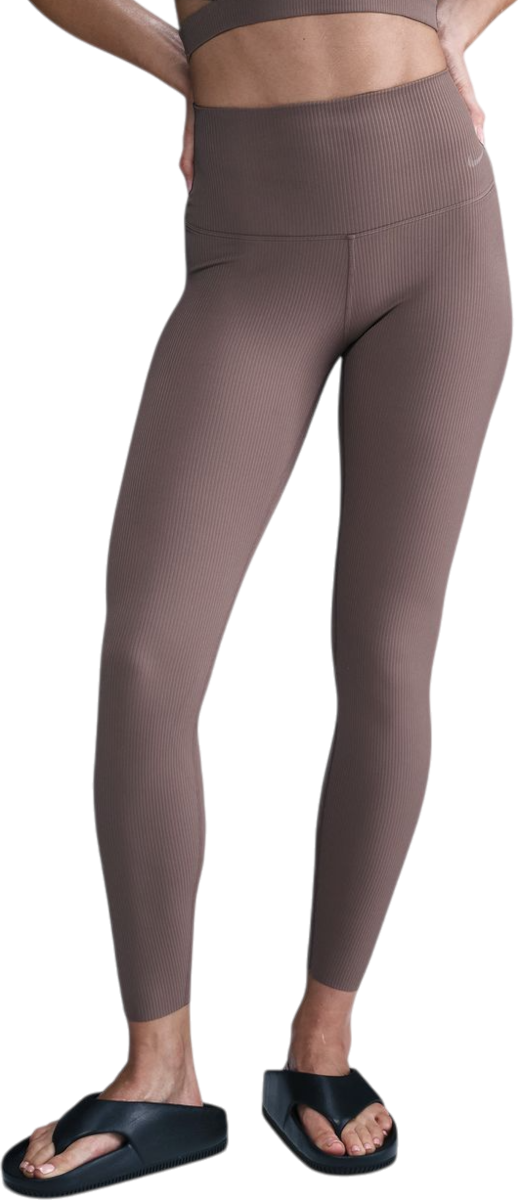 Damasker Nike Nike Zenvy High-Rise 7/8 Ribbed Leggings Brun | hf1443-233
