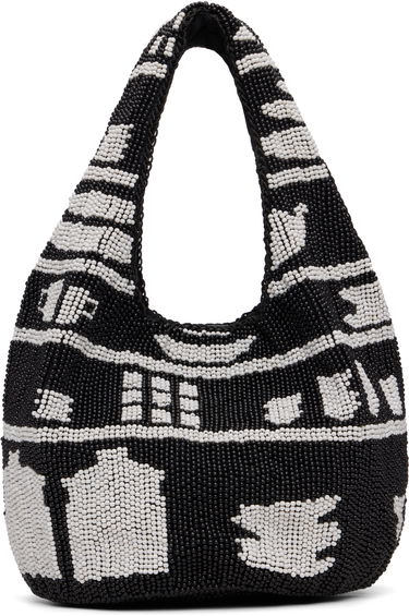 Tygpåse JW Anderson JW Anderson Mini Beaded House Pattern Shopper Tote Flerfärgad | HB0744-FA0470, 0