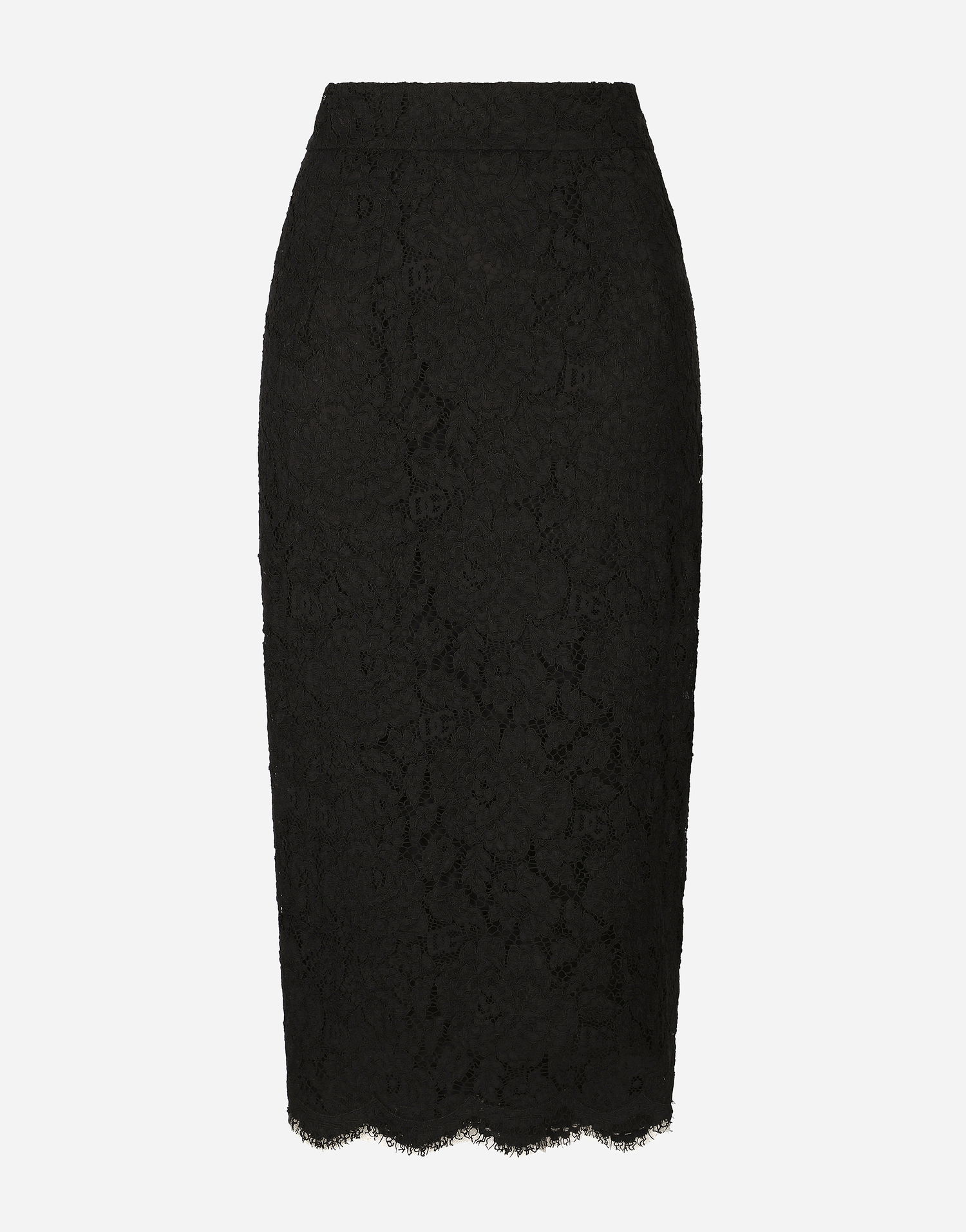 Kjol Dolce & Gabbana Dolce & Gabbana Stretch Lace Midi Skirt Svart | F4B7ITHLM7LN0000, 0