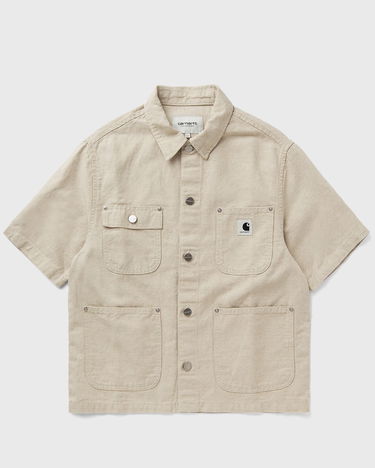 Skjorta Carhartt WIP Short Sleeve Michigan Shirt Beige | I035573-05.02, 1
