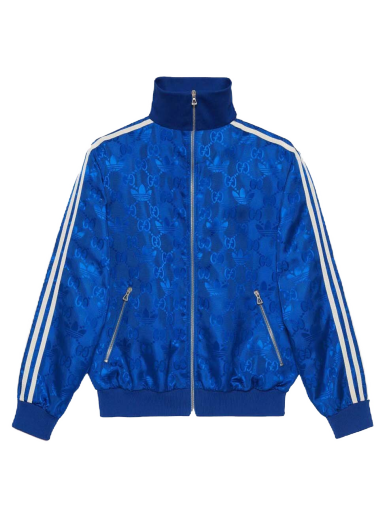 Jacka Gucci adidas x GG Trefoil Jacquard Jacket Blå | 705756 ZAJFW 4153