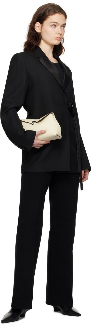 Jacka TOTEME TOTEME Satin-Lapel Wrap Blazer Svart | 251-WRZ4728-FB0026, 4