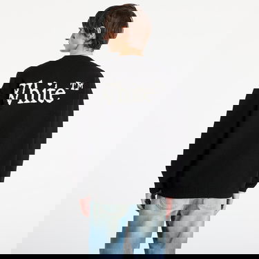 Sweater Off-White Bookish Shared Knit Crewneck Svart | OMHE20QF25KNI001100B, 3