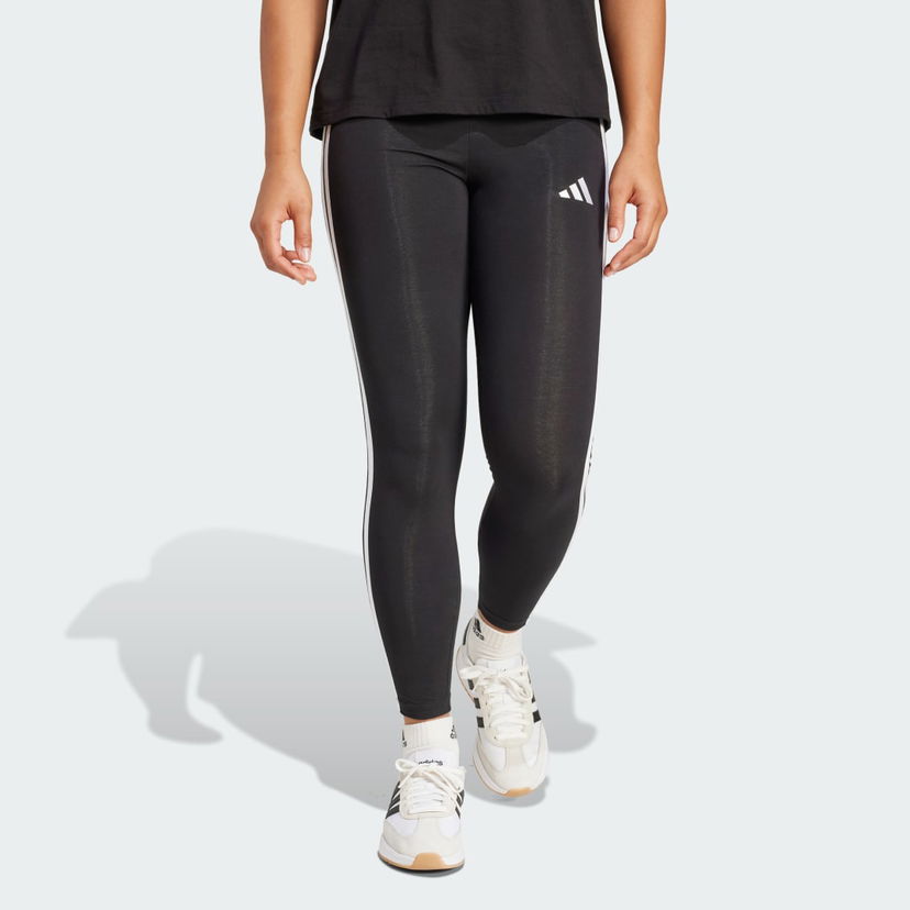 Damasker adidas Performance 3-Stripes Cotton Leggings Svart | JE0072
