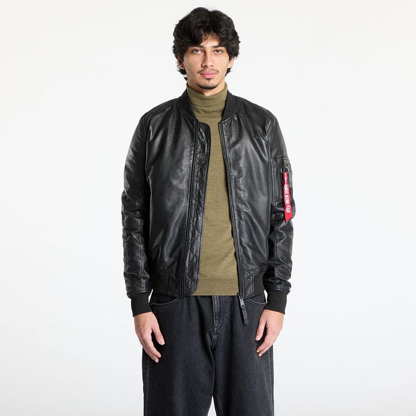Bomberjacka Alpha Industries Alpha Industries MA-1 Leather Jacket Svart | 156141-03