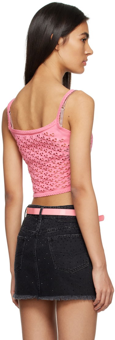 Linne Blumarine Blumarine Heart Cutout Tank Top Rosa | P322M341A, 2