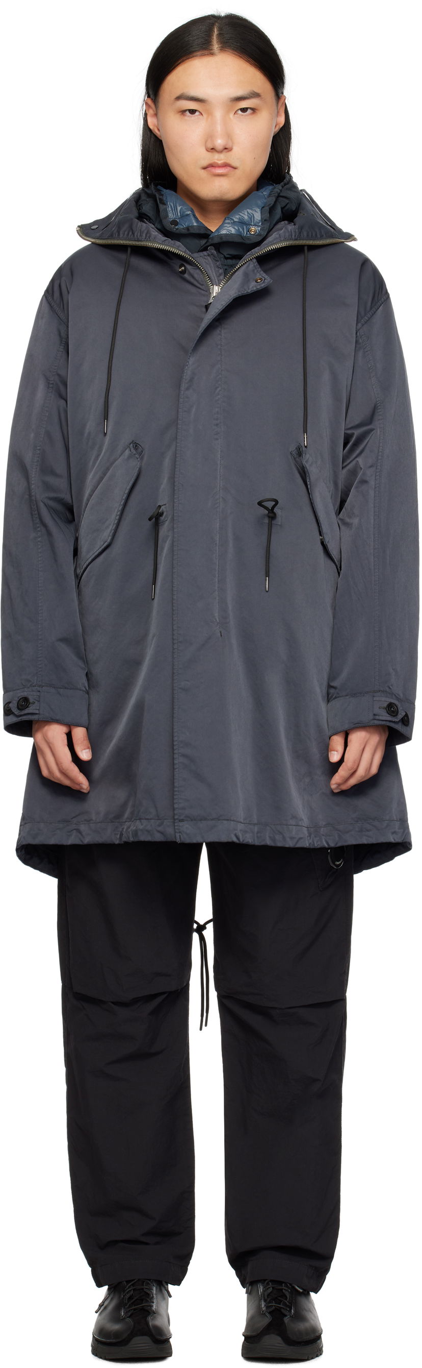 Parkas C.P. Company Explorer Parka Down Coat Svart | 17CMOW227A-110089G