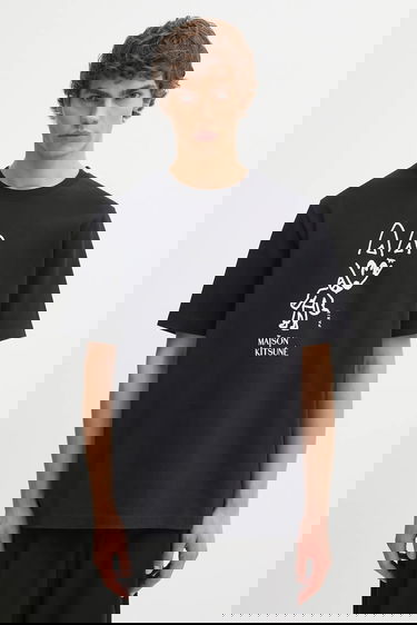 T-shirt MAISON KITSUNÉ Party Fox Comfort Graphic T-Shirt Svart | PM00116KJ7025, 0