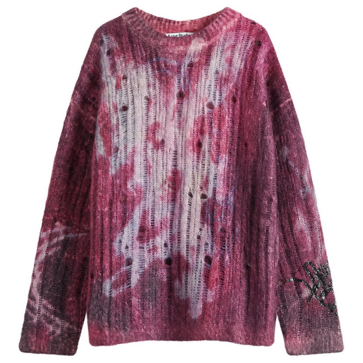 Sweater Acne Studios Acne Studios Distressed Mohair Crew Neck Knit Purpur | B60359-AD8, 1