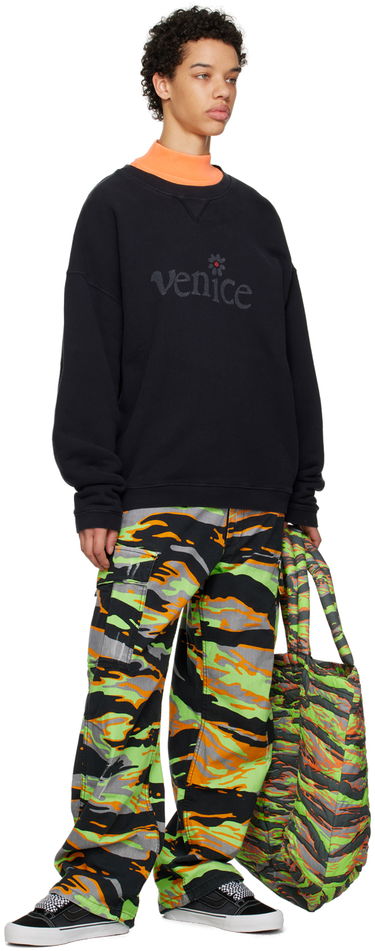 T-shirt ERL 'Sun' Long Sleeve T-Shirt Orange | ERL06T013, 3