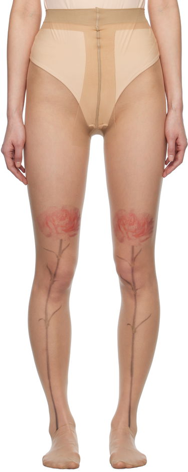 Strumpor Simone Rocha Simone Rocha Sheer Carnation Tights Beige | SOCK57 0635, 0