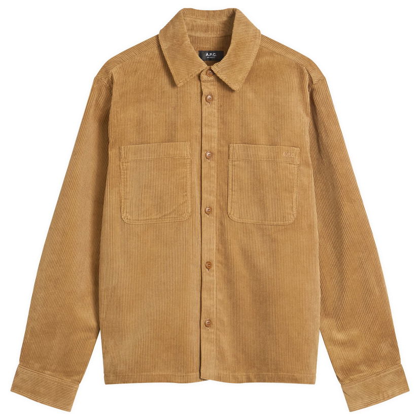 Skjorta A.P.C. A.P.C. Leon Corduroy Overshirt Brun | COHBB-H32019-CAA