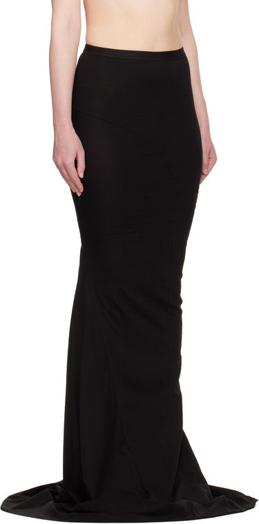 Kjol Rick Owens Rick Owens Hollywood Lido Maxi Skirt Svart | RO01E7378 JA, 1