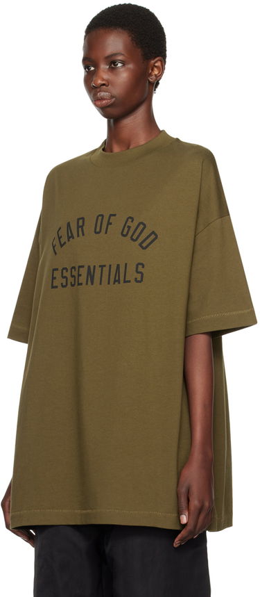 T-shirt Fear of God Fear of God Essentials Crewneck T-Shirt Grön | 125BT244194F, 3