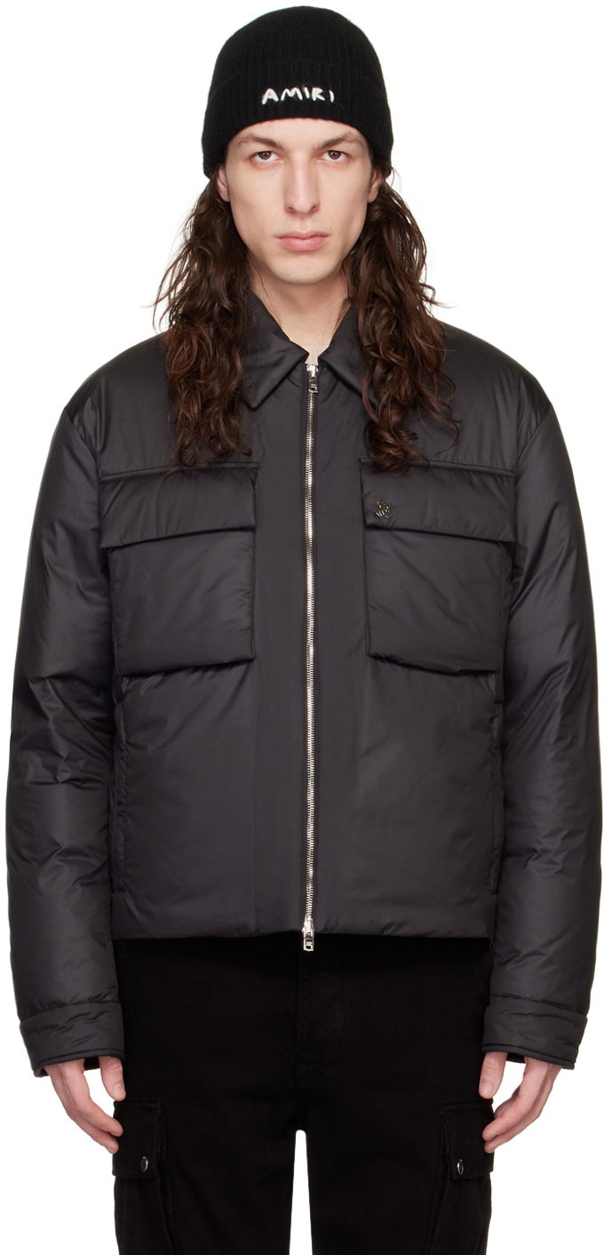 Pufferjacka AMIRI Front Zip Down Jacket Svart | PS23MOS029-001