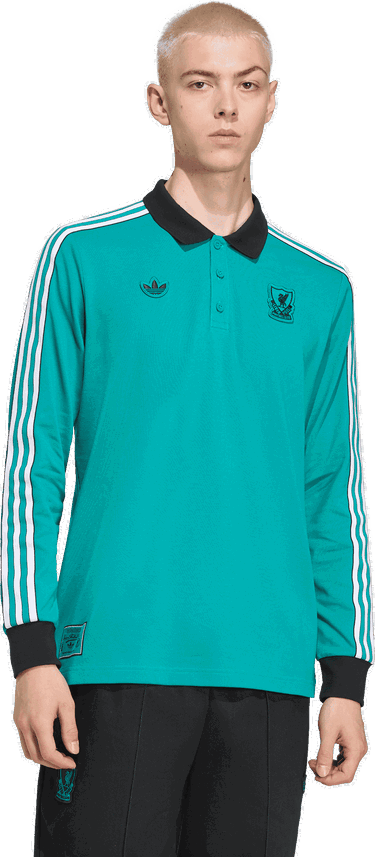 Polotröja adidas Performance Liverpool FC Terrace Icons Turkos | JW5471, 2