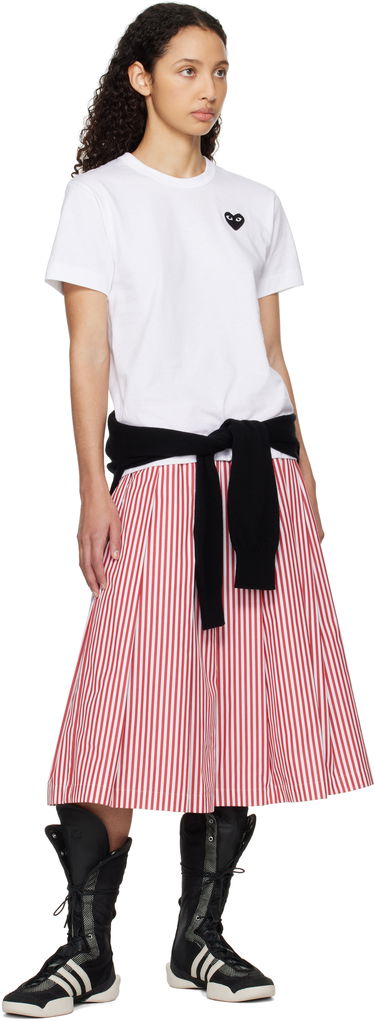 T-shirt Comme des Garçons COMME des GARÇONS PLAY Heart T-Shirt Vit | T064-051, 3